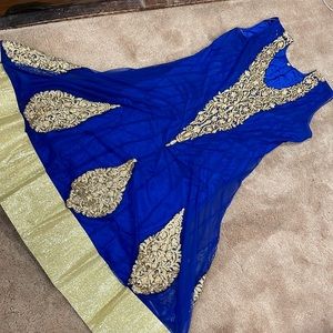 Cobolt blue Anarkali